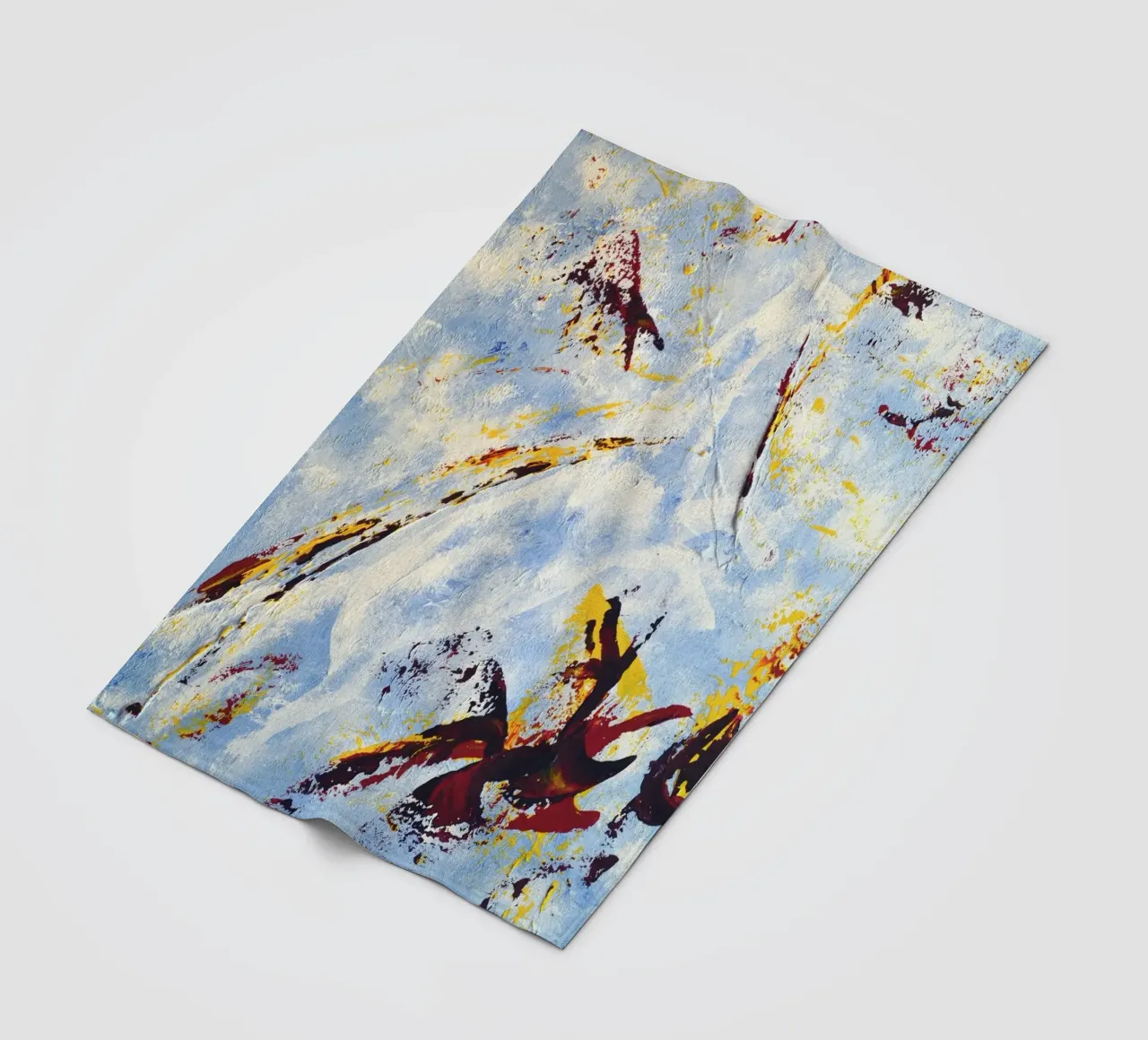 CLOUD JUMPER Fleecedecke von Thierry Vobmann Abstract painting