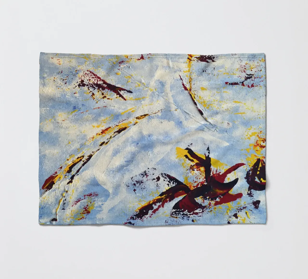 CLOUD JUMPER Fleecedecke von Thierry Vobmann Abstract painting