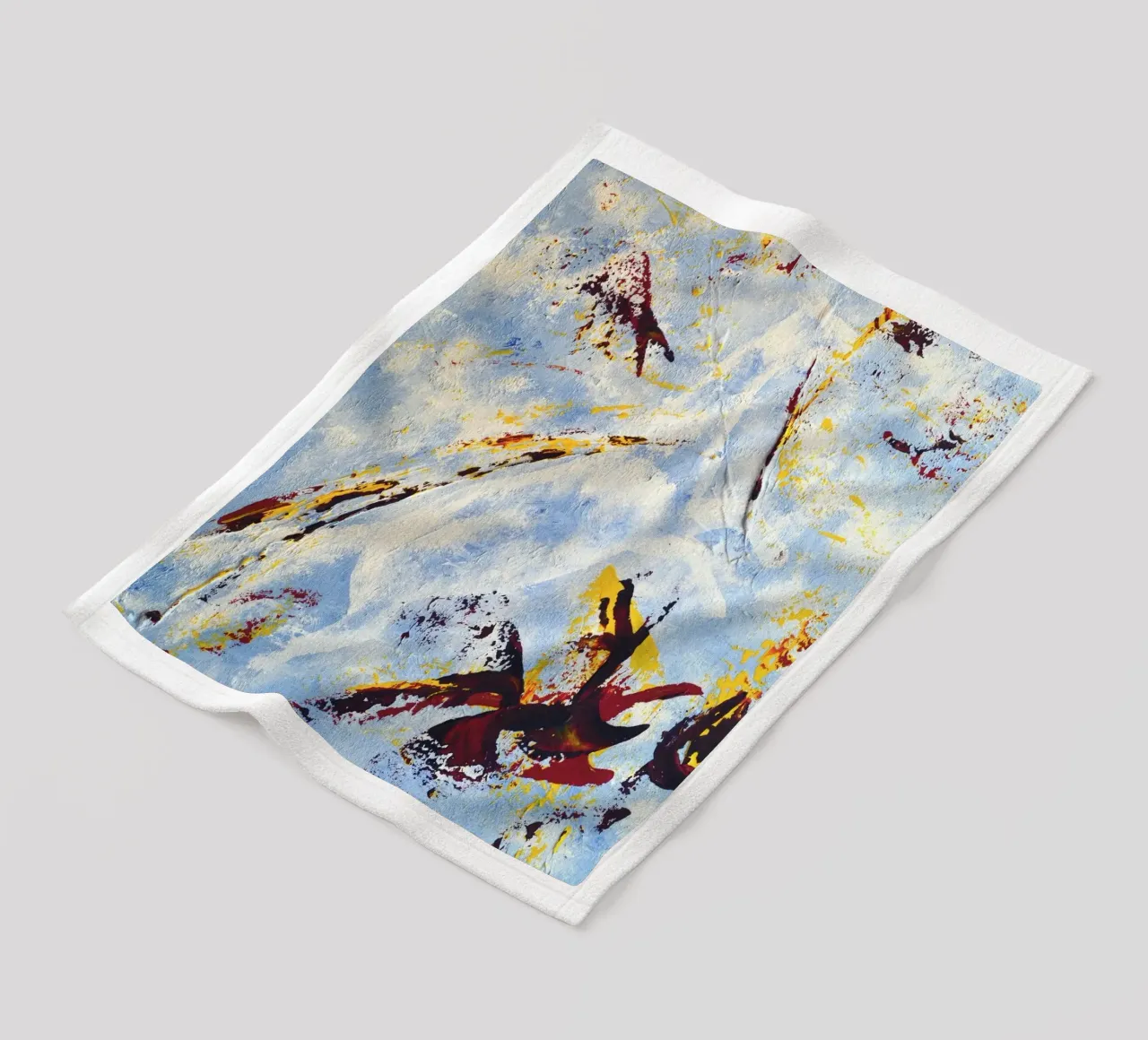 CLOUD JUMPER Fleecedecke von Thierry Vobmann Abstract painting