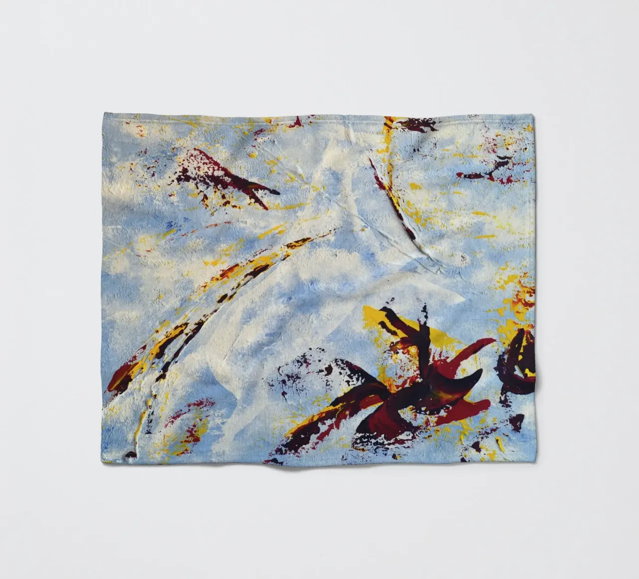 CLOUD JUMPER Fleecedecke von Thierry Vobmann Abstract painting