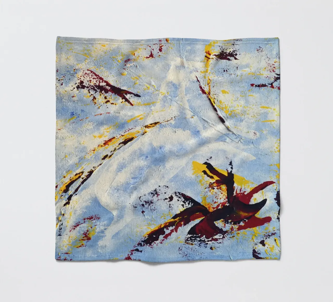 CLOUD JUMPER Fleecedecke von Thierry Vobmann Abstract painting