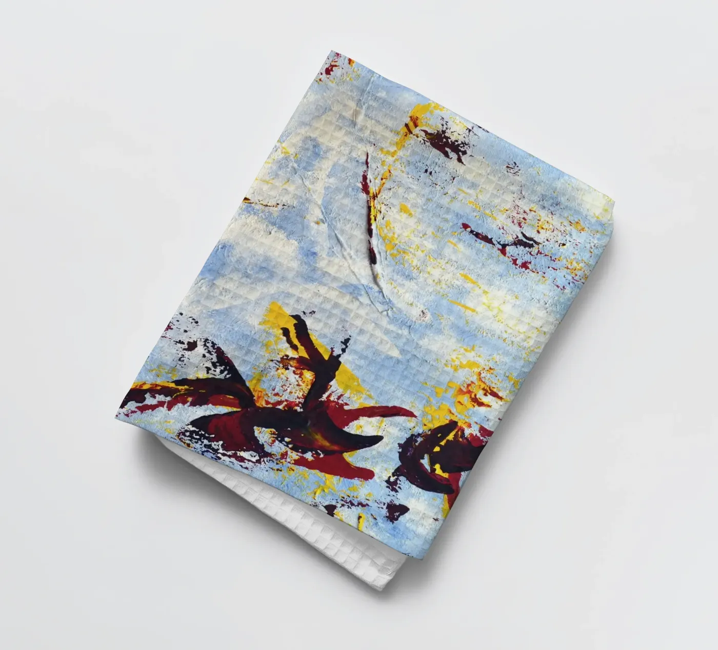 CLOUD JUMPER tea towel by Thierry Vobmann Abstract painting