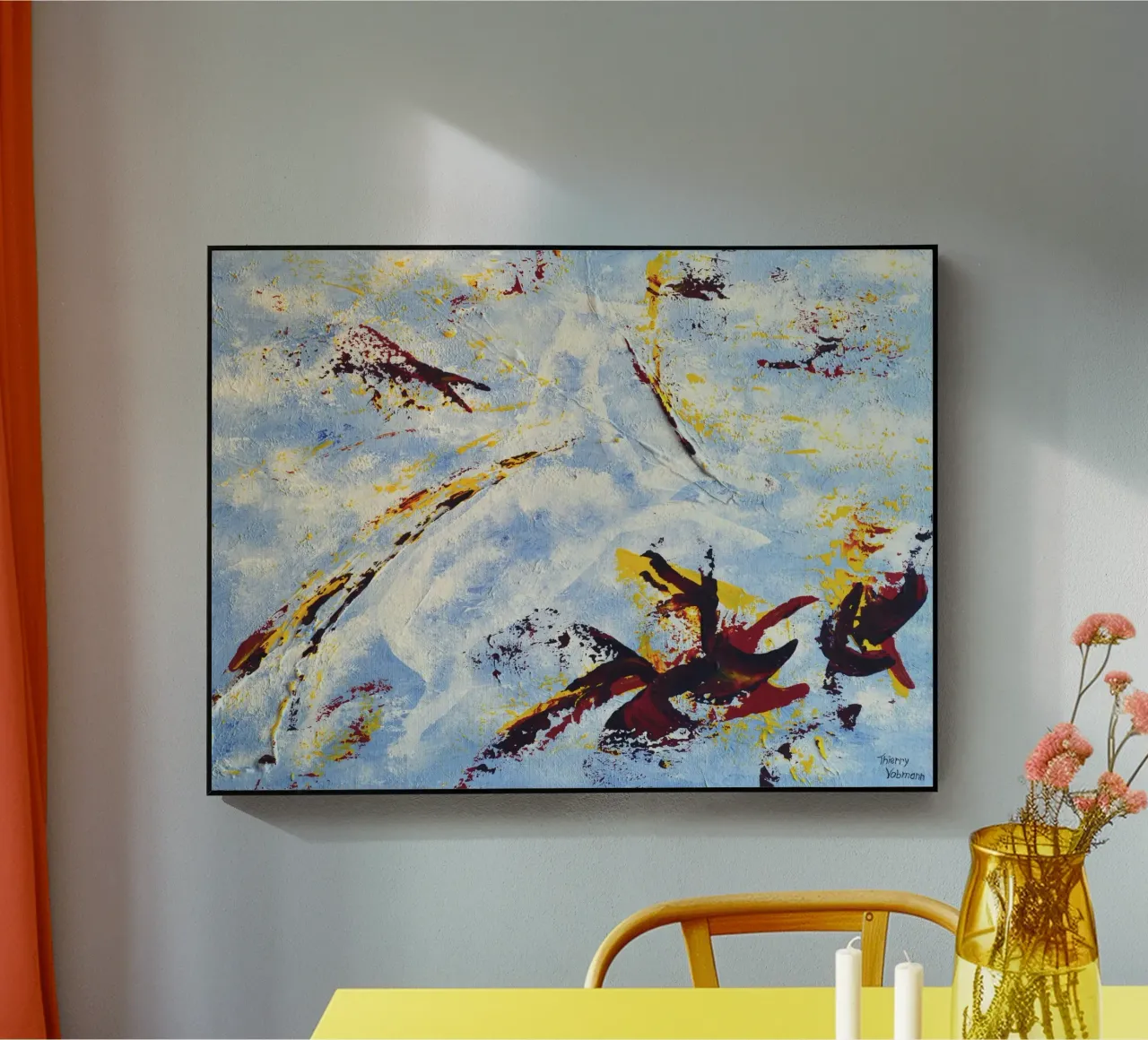 CLOUD JUMPER plexiglas de Thierry Vobmann Abstract painting