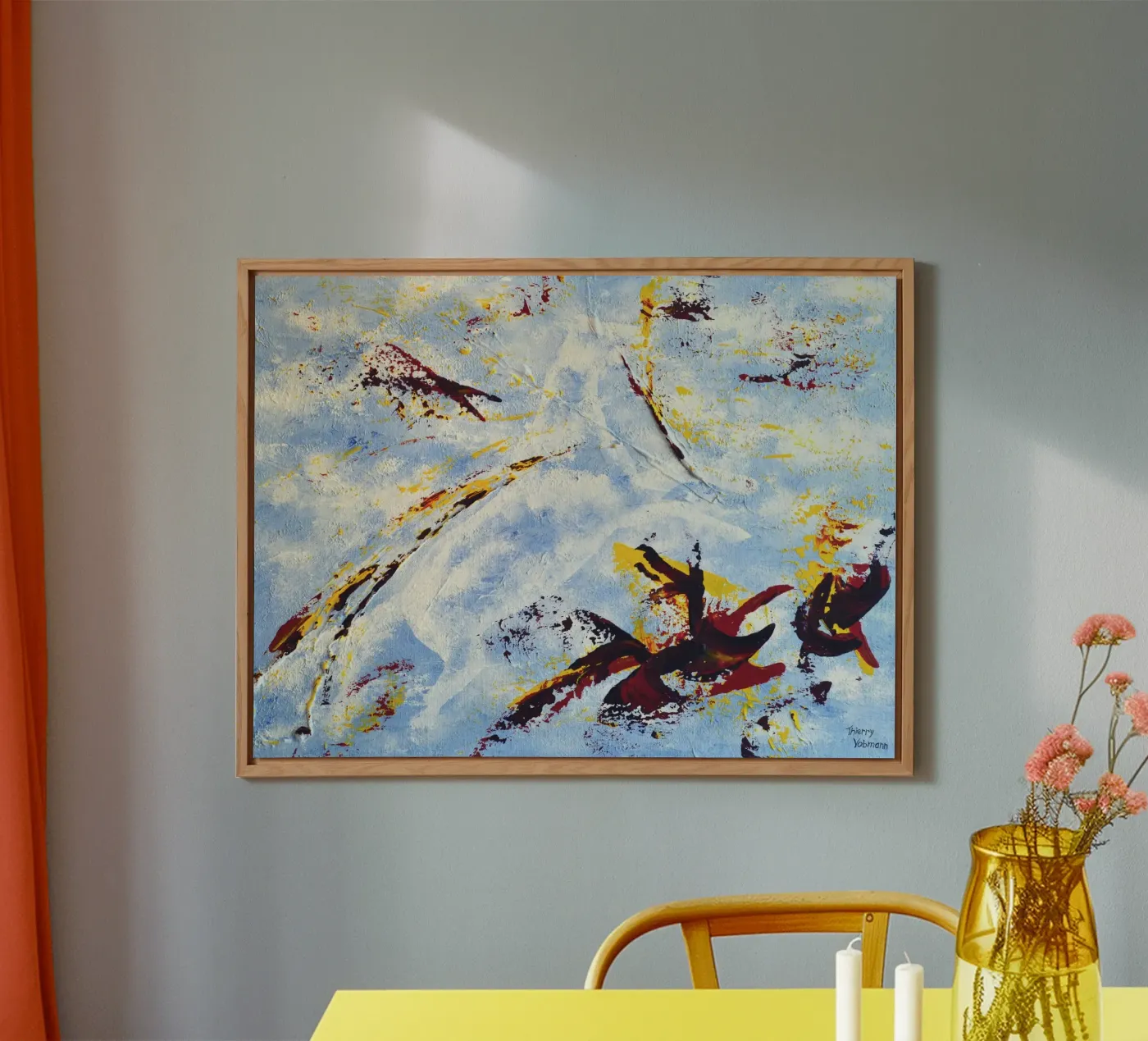 CLOUD JUMPER alluminio dibond da Thierry Vobmann Abstract painting