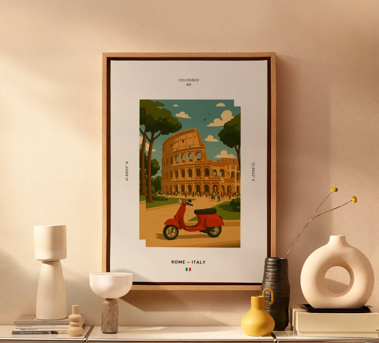 SIGHTS / Rom "Kolosseum" tela con Cornice a cassetta da typealive