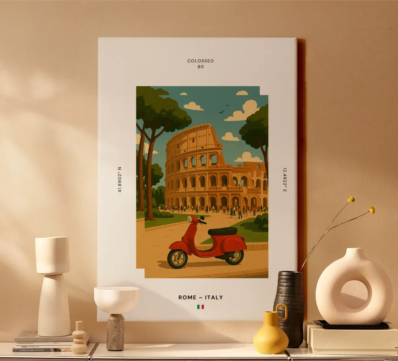 SIGHTS / Rom "Kolosseum" tela con Cornice a cassetta da typealive