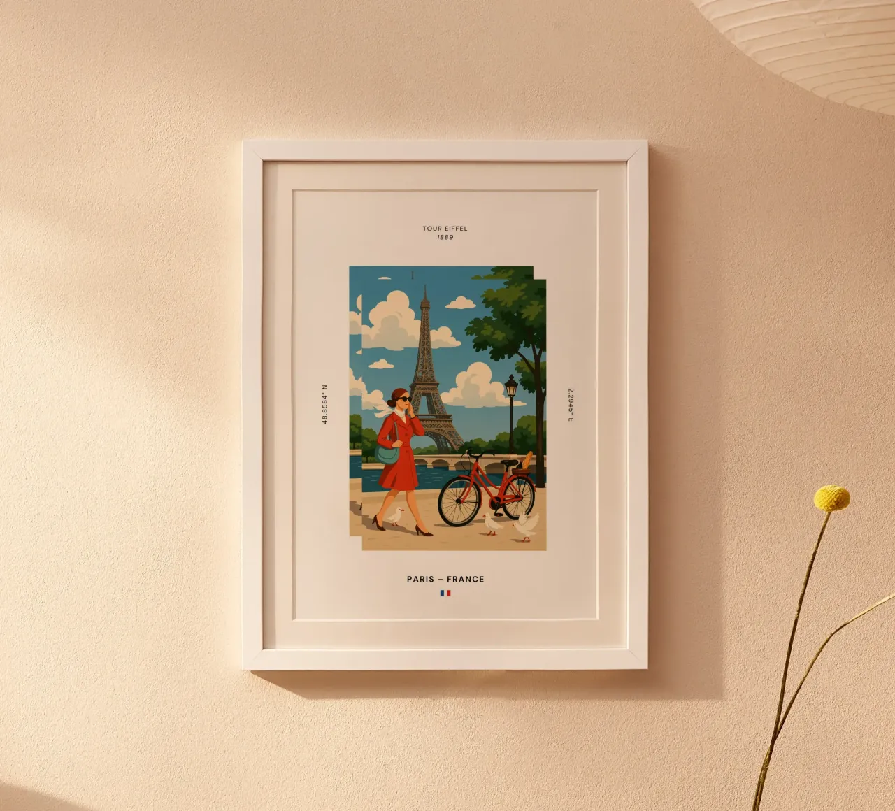 SIGHTS / Paris "Eiffelturm" poster con telaio in plastica da typealive