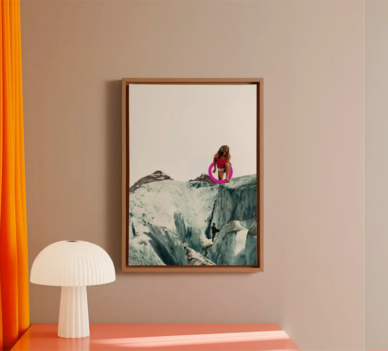 Een andere wereld canvas met Baklijst van Cassia Beck Collage