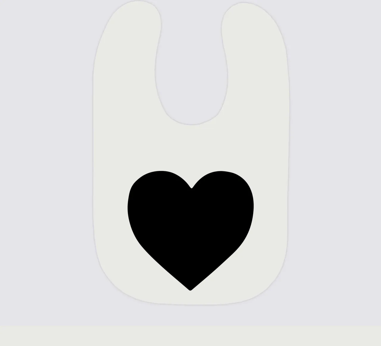 Cuore nero bavaglino da Rose Beck Art