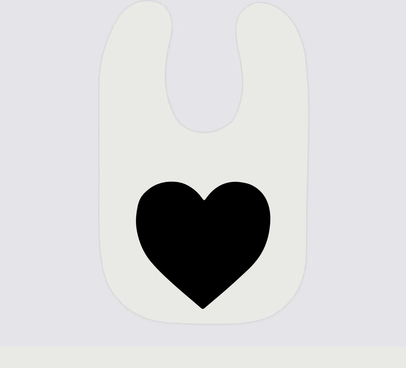 Black Heart bavaglino da Rose Beck Art