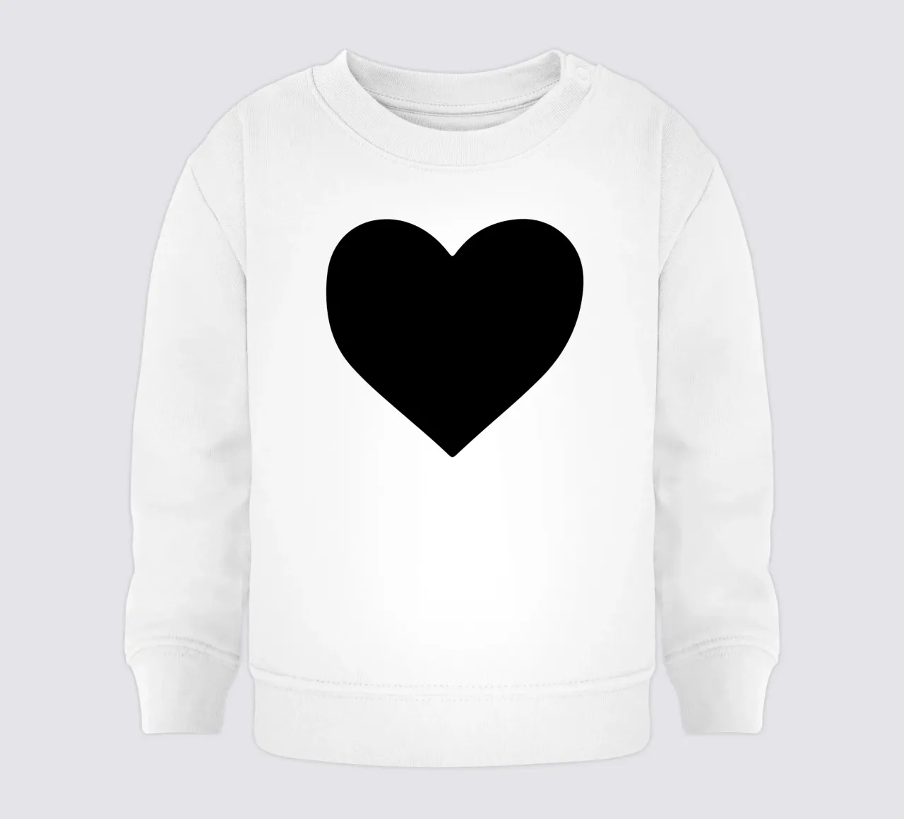 Cuore nero felpa neonato da Rose Beck Art