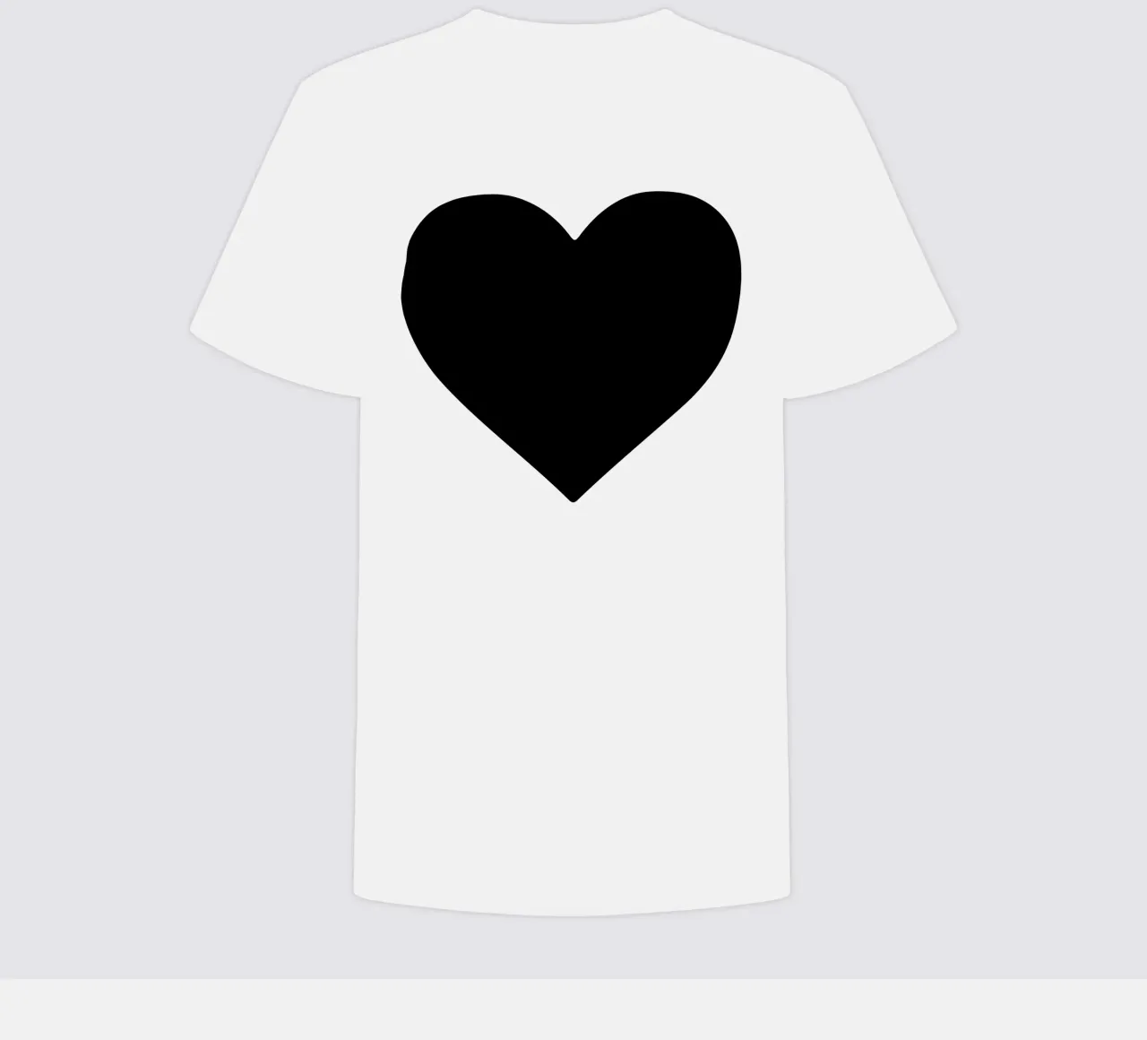 Cuore nero t-shirt bambini da Rose Beck Art