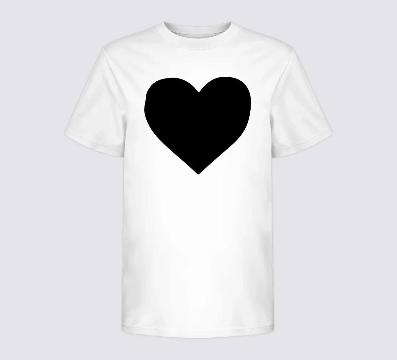 Cuore nero t-shirt bambini da Rose Beck Art