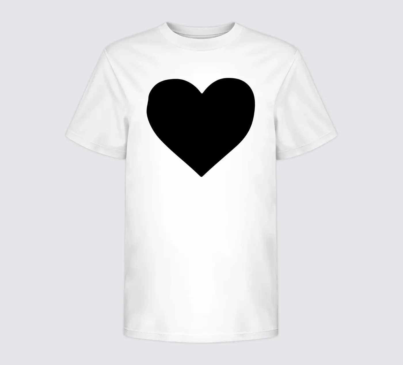 Cuore nero t-shirt bambini da Rose Beck Art