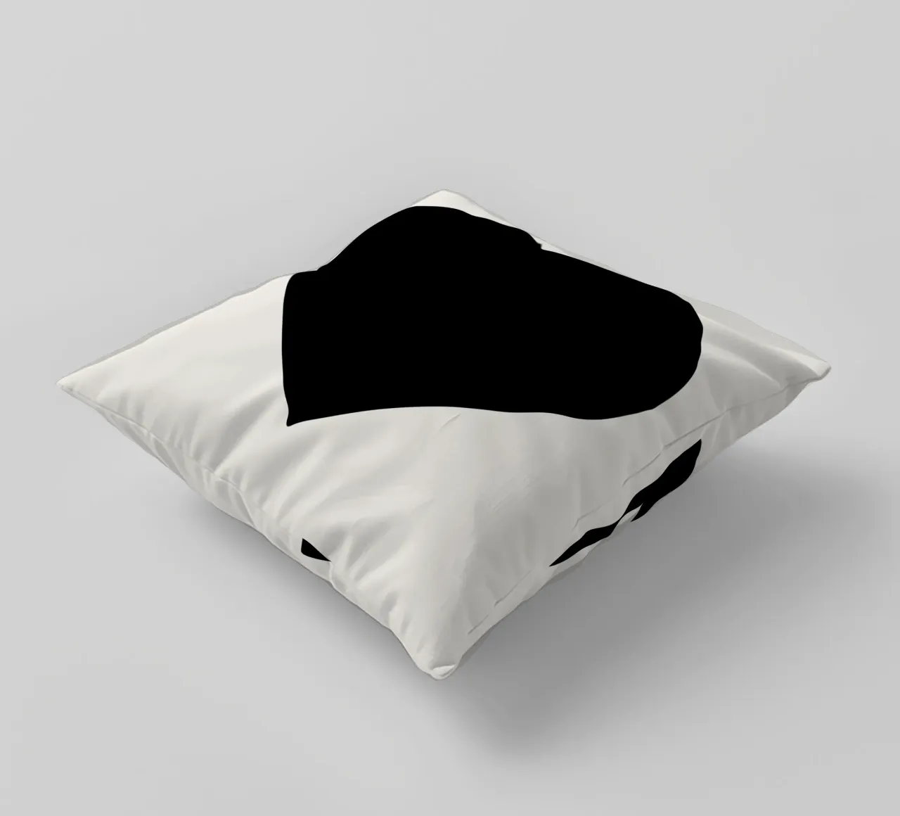 Cuore nero cuscino da Rose Beck Art