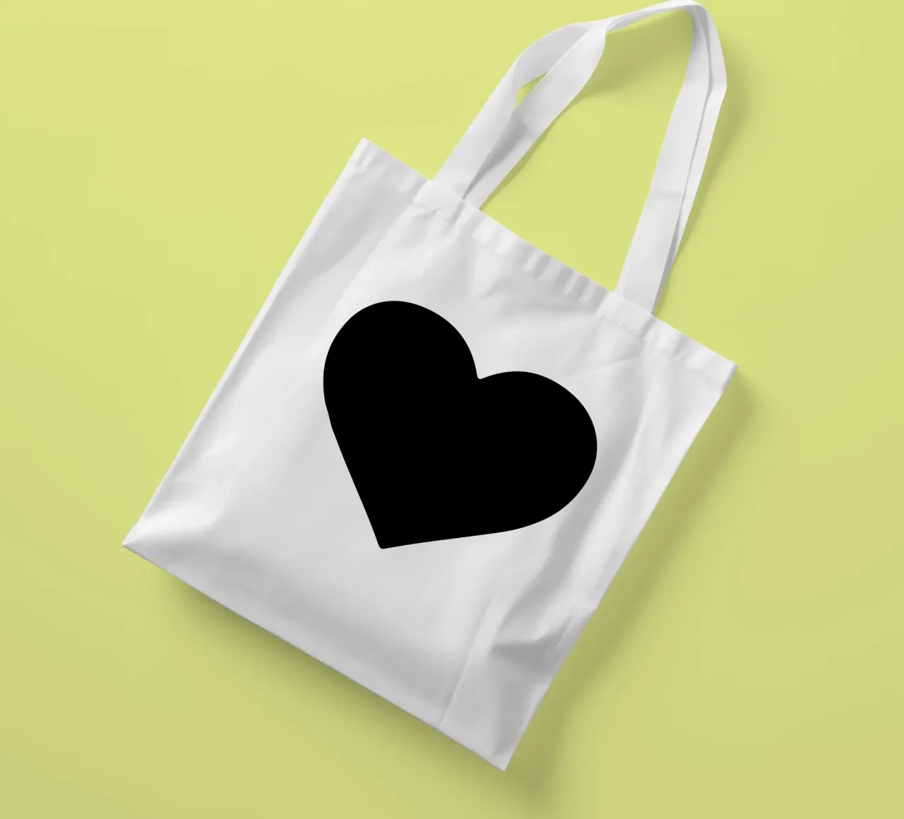 Cuore nero borsa in juta da Rose Beck Art