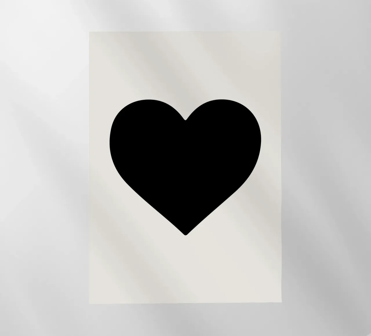 Cuore nero pellicola backlit da Rose Beck Art