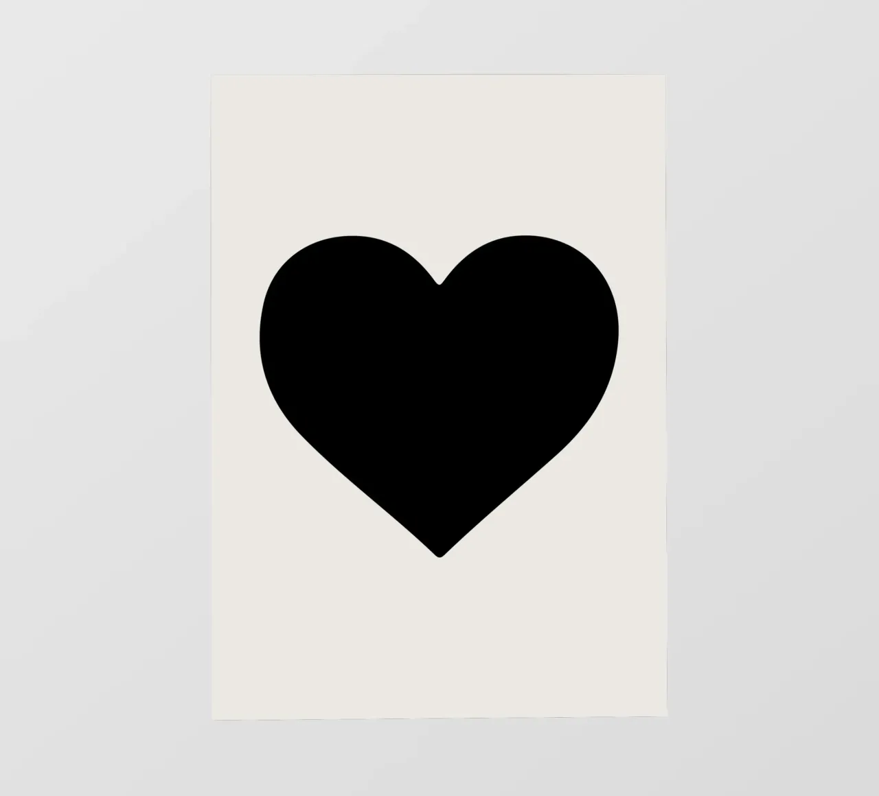 Cuore nero pellicola backlit da Rose Beck Art