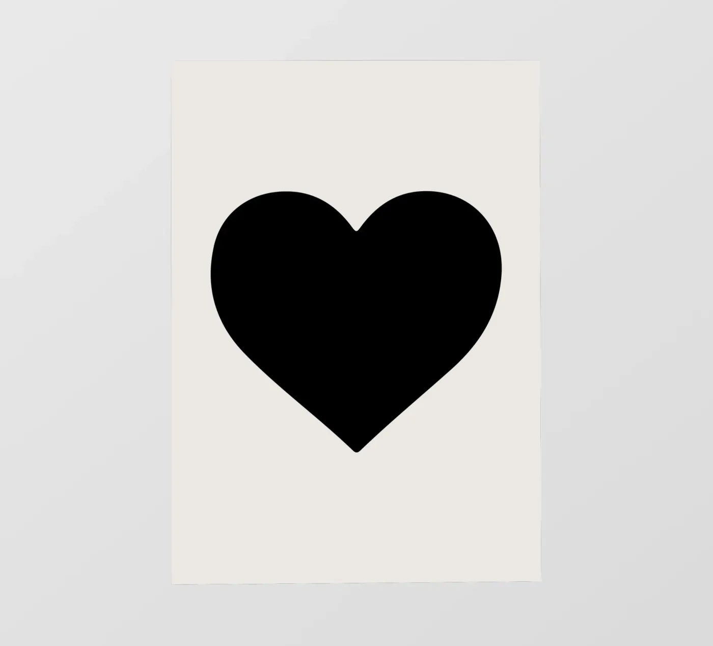 Cuore nero pellicola backlit da Rose Beck Art