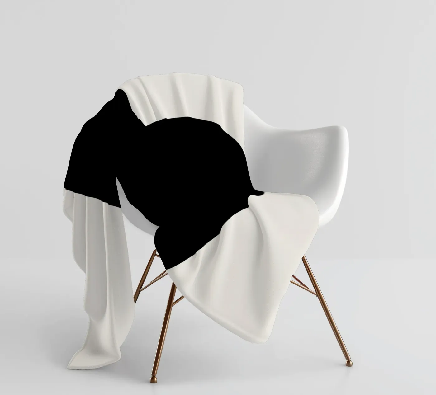 Cuore nero coperta in pile da Rose Beck Art