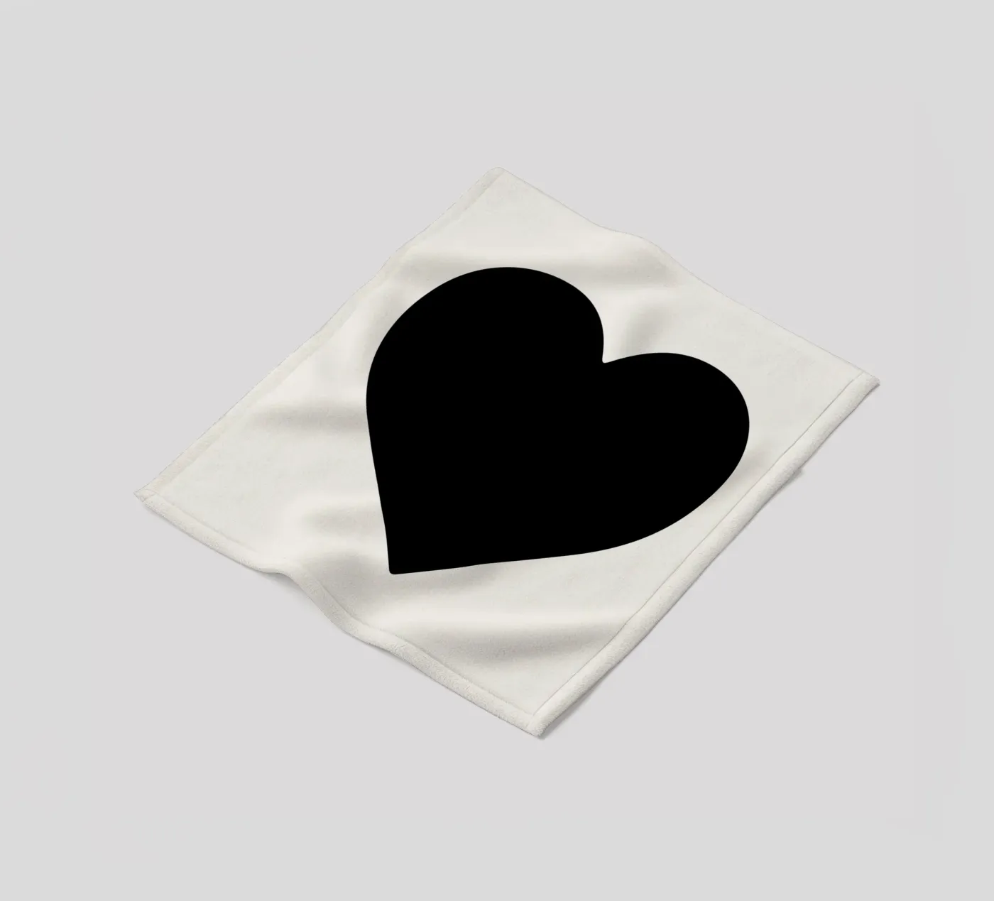 Cuore nero coperta in pile da Rose Beck Art