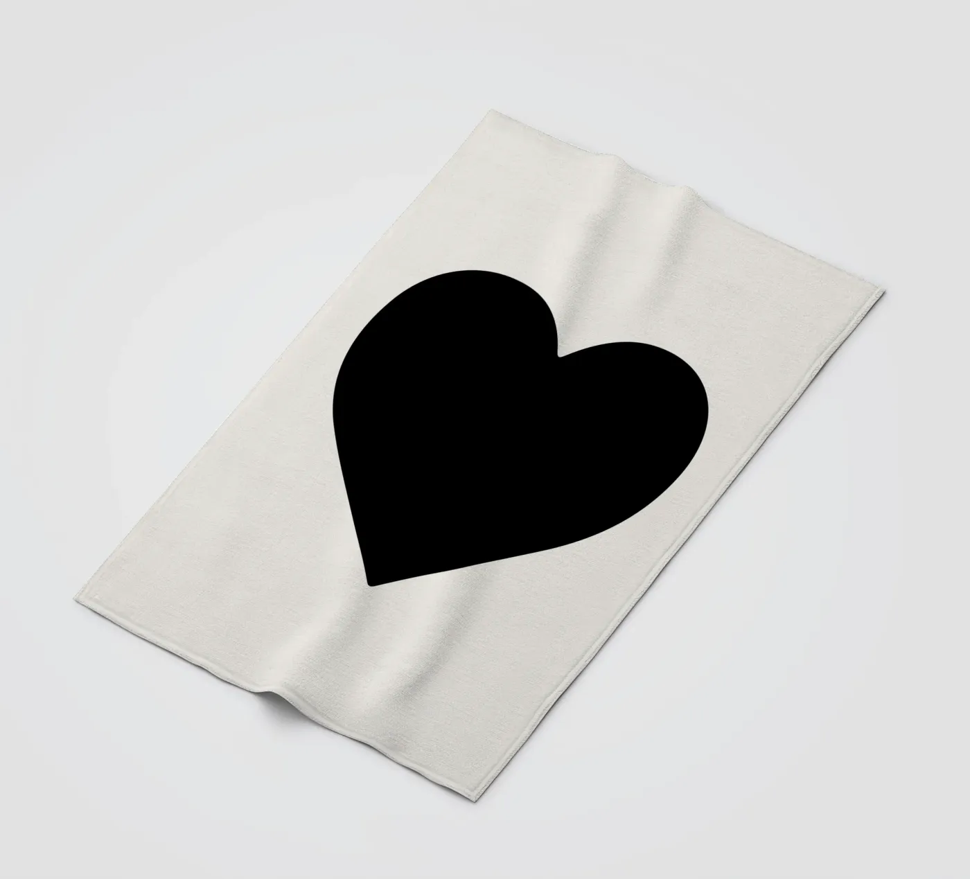 Cuore nero coperta in pile da Rose Beck Art
