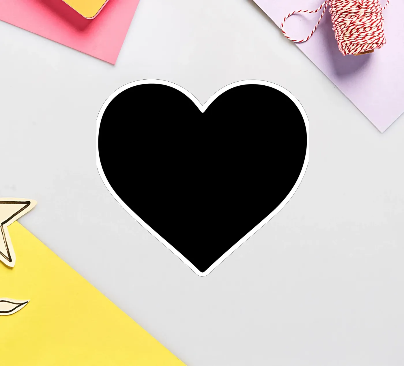 Cuore nero adesivo da Rose Beck Art