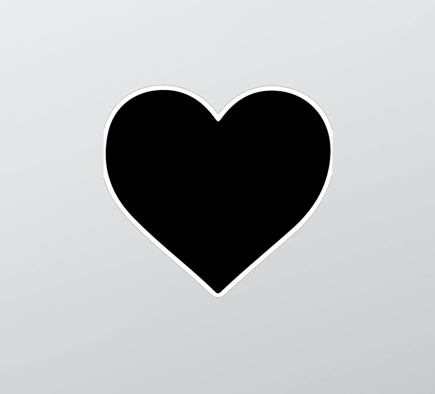 Cuore nero adesivo da Rose Beck Art