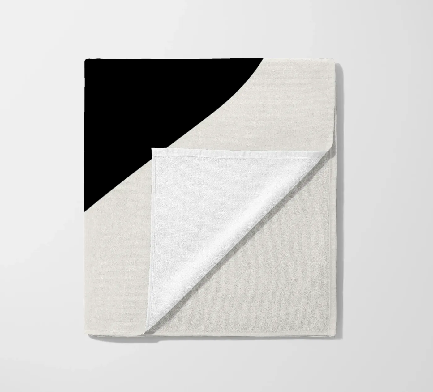 Black Heart beach towel by Rose Beck Art