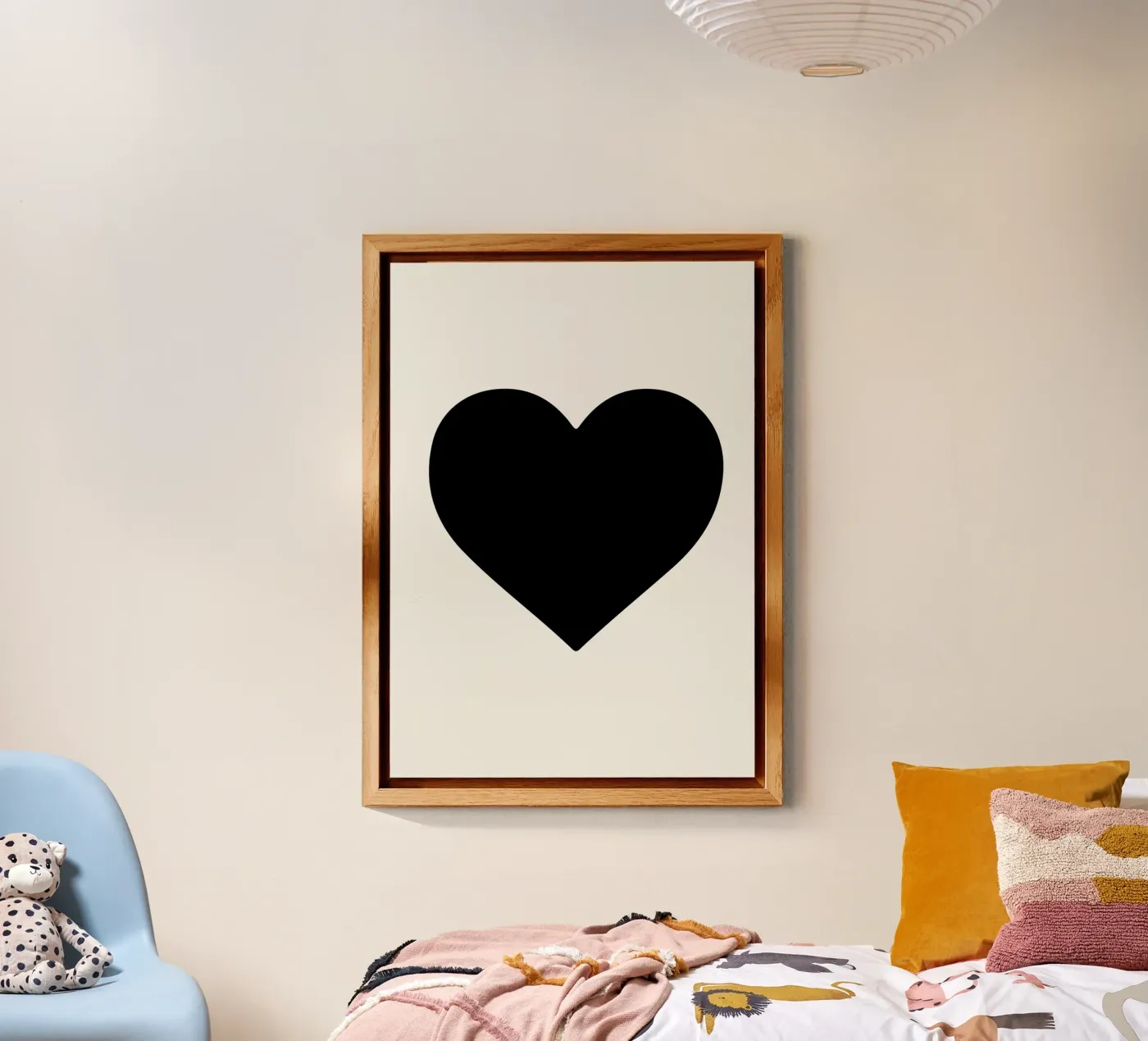 Cuore nero alluminio dibond da Rose Beck Art