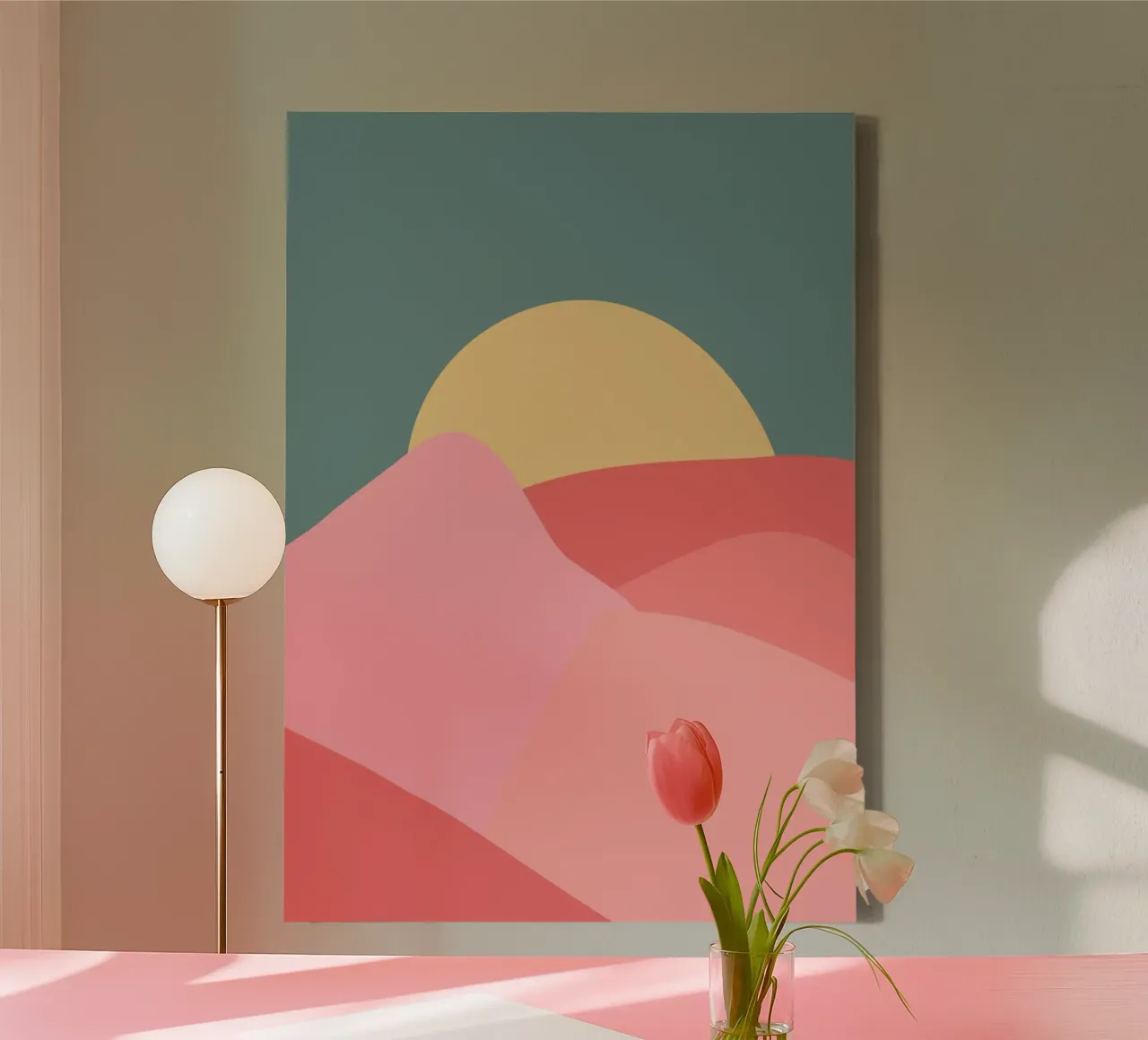 Sole pomeridiano tela con Cornice a cassetta da Rose Beck Art