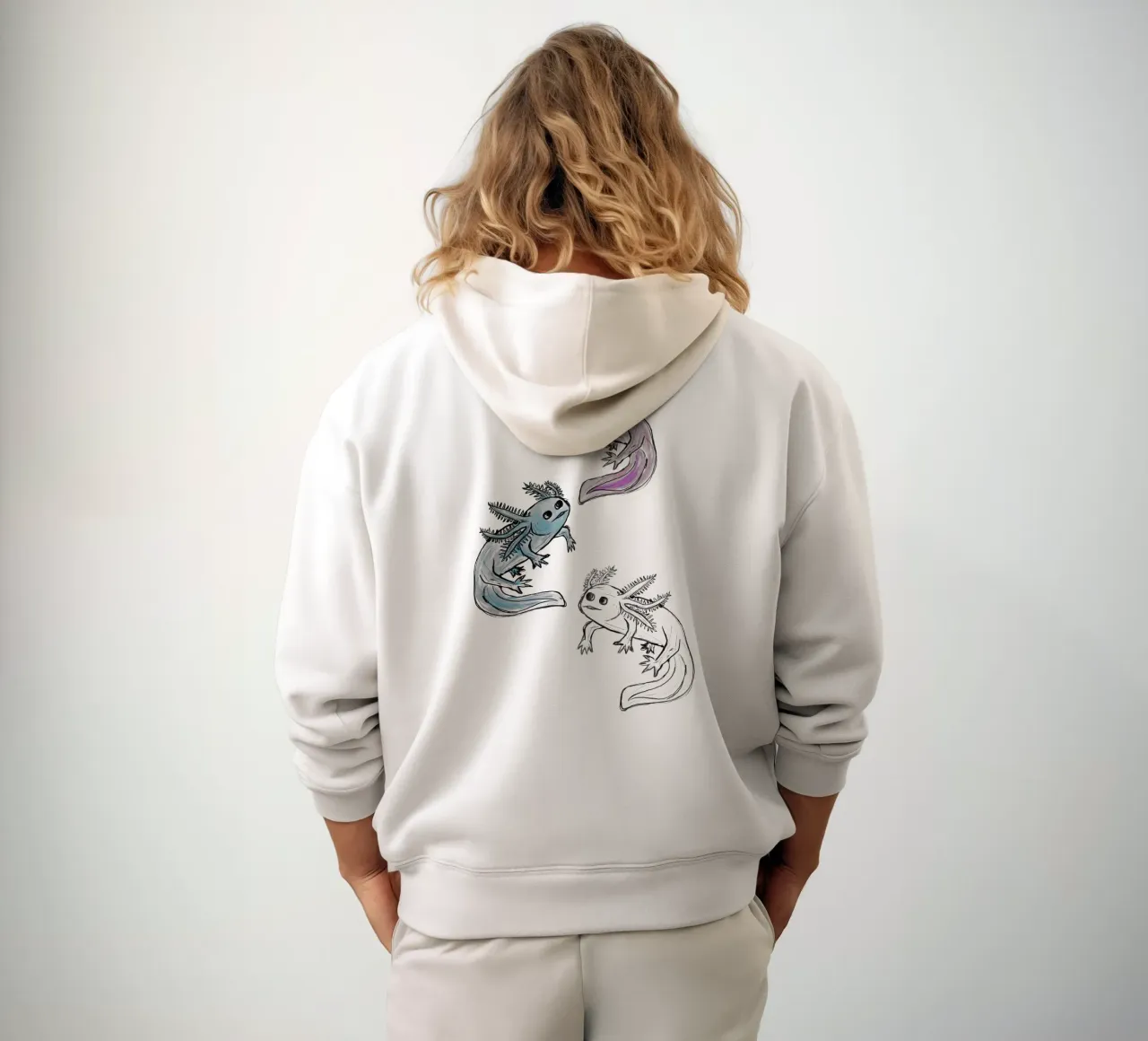 Amante degli Axolotl felpa con cappuccio da words-in-frames