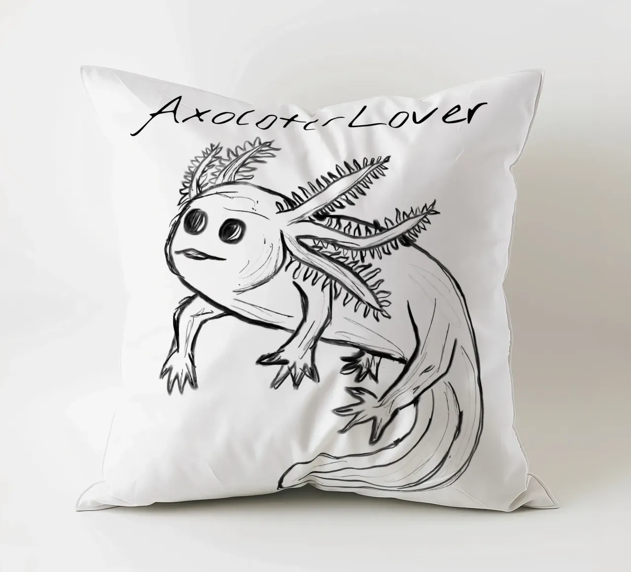 Amante degli Axolotl cuscino da words-in-frames