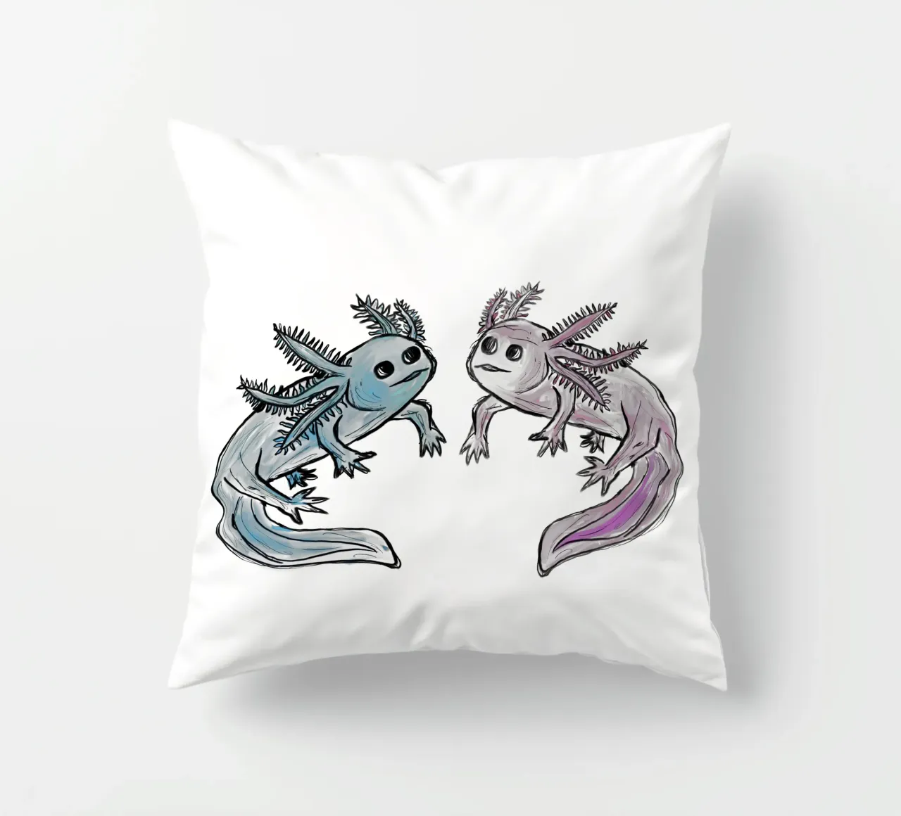 Amante degli Axolotl cuscino da words-in-frames