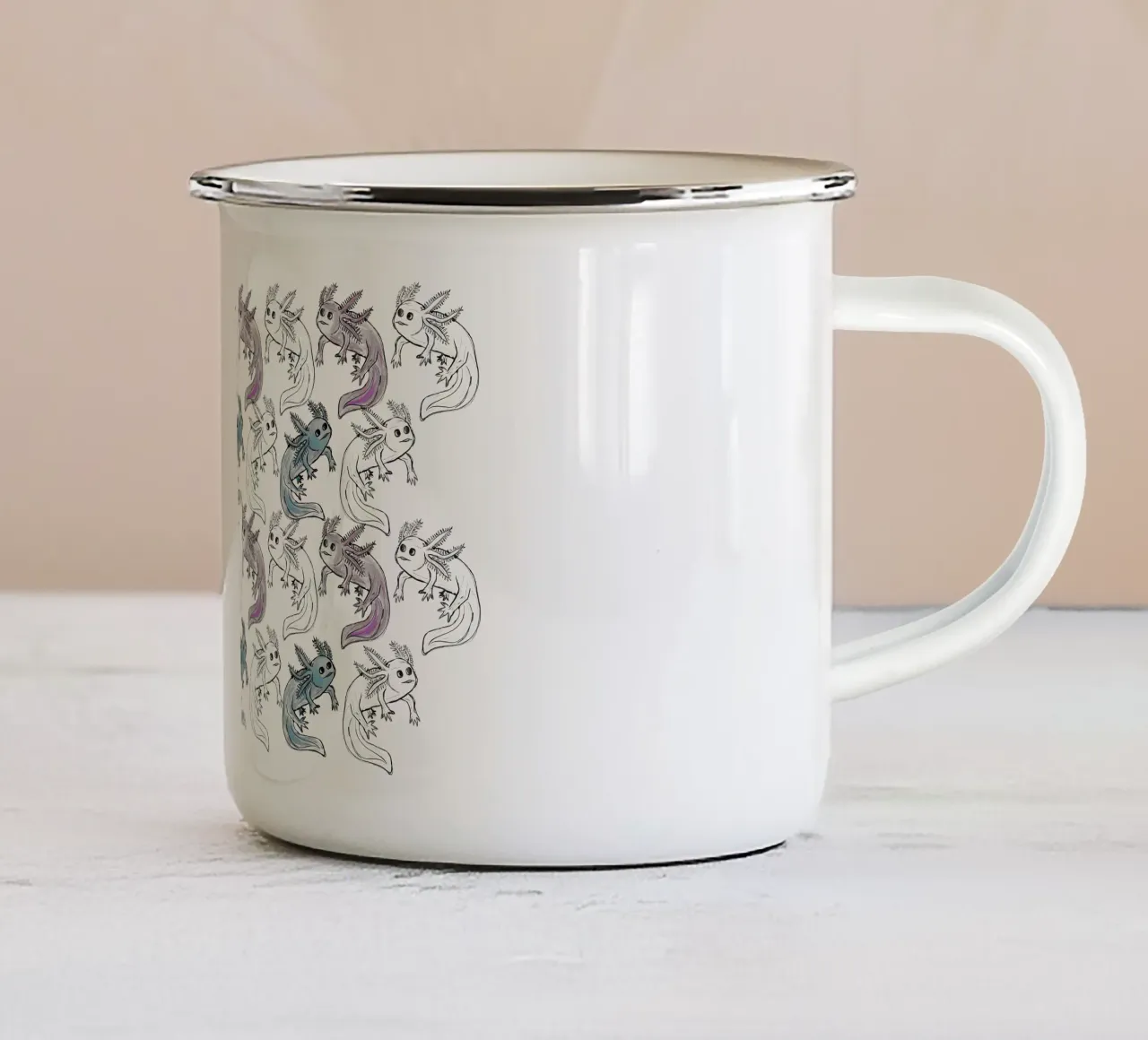 Amante degli Axolotl tazza in smalto da words-in-frames