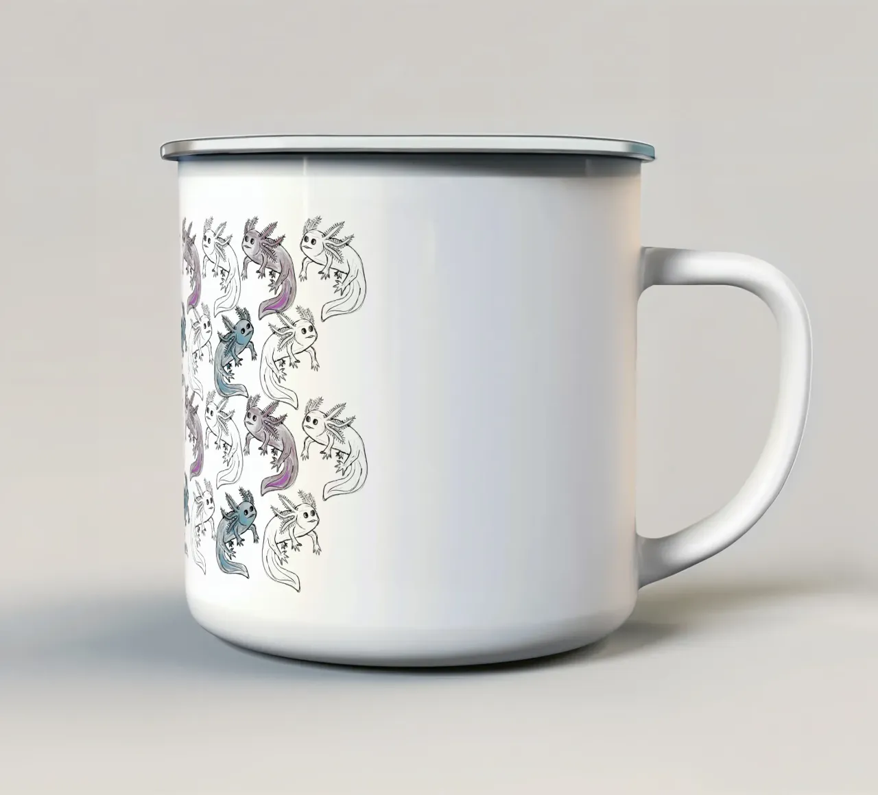 Amante degli Axolotl tazza in smalto da words-in-frames