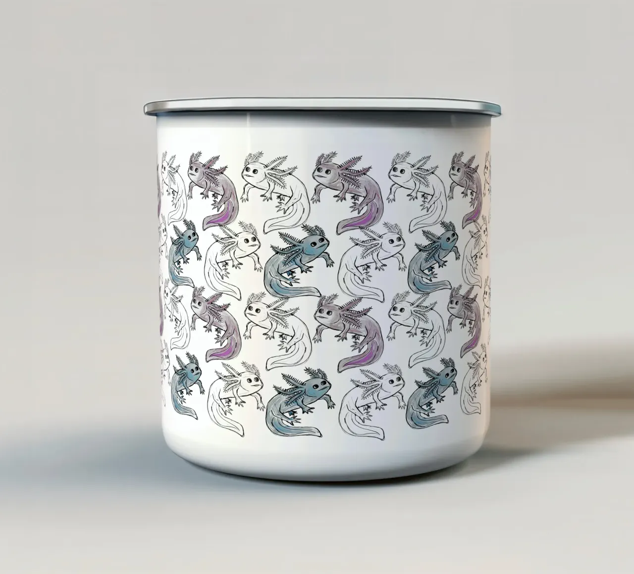 Amante degli Axolotl tazza in smalto da words-in-frames
