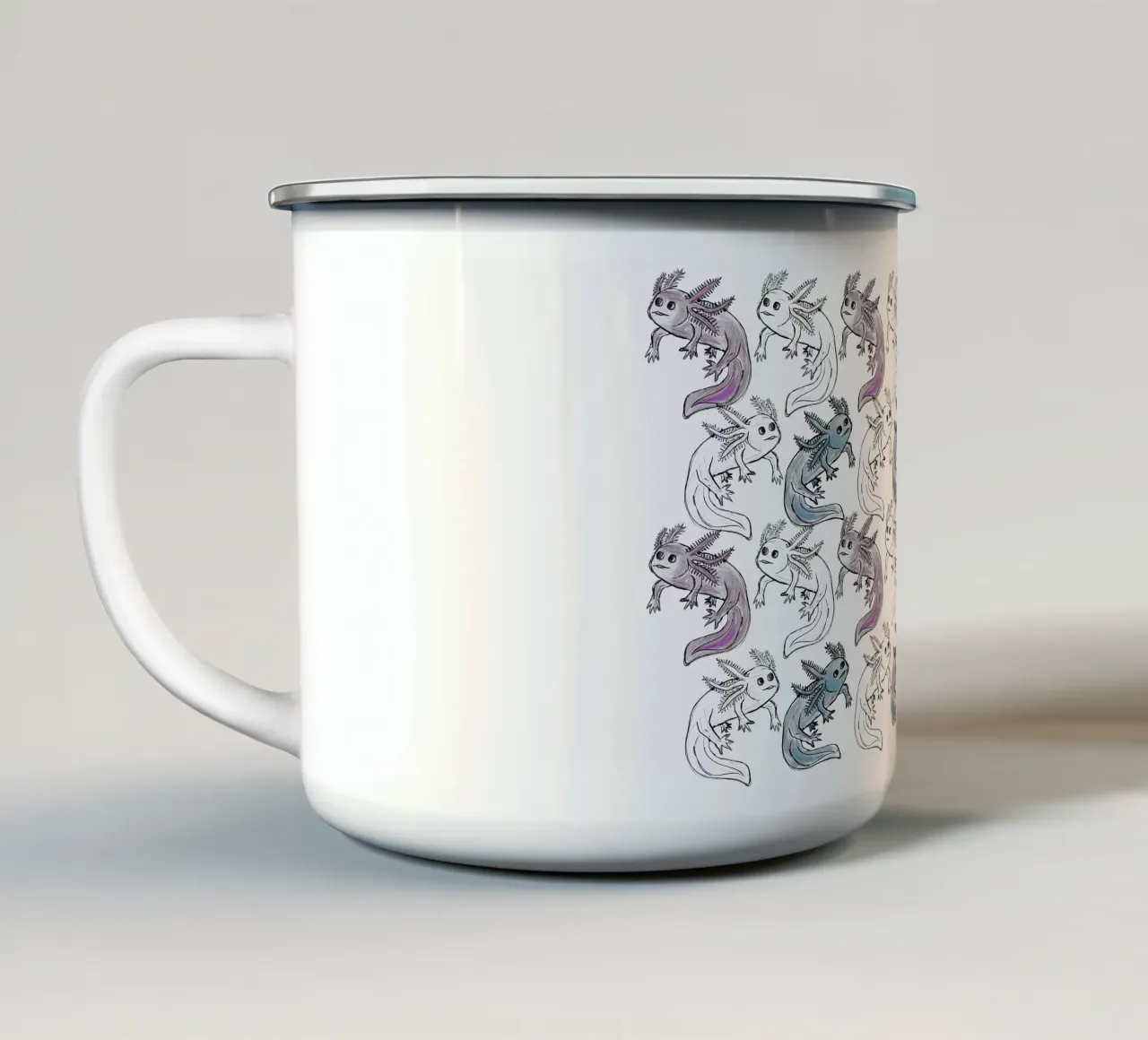 Amante degli Axolotl tazza in smalto da words-in-frames