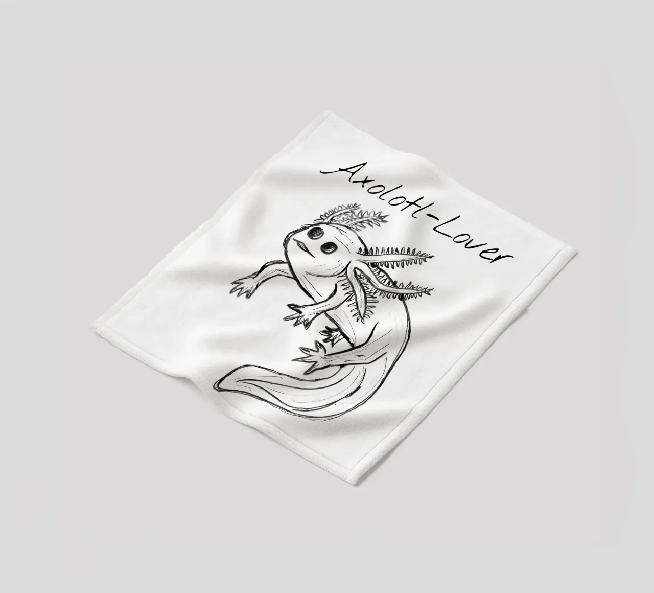 Amante degli Axolotl coperta in pile da words-in-frames