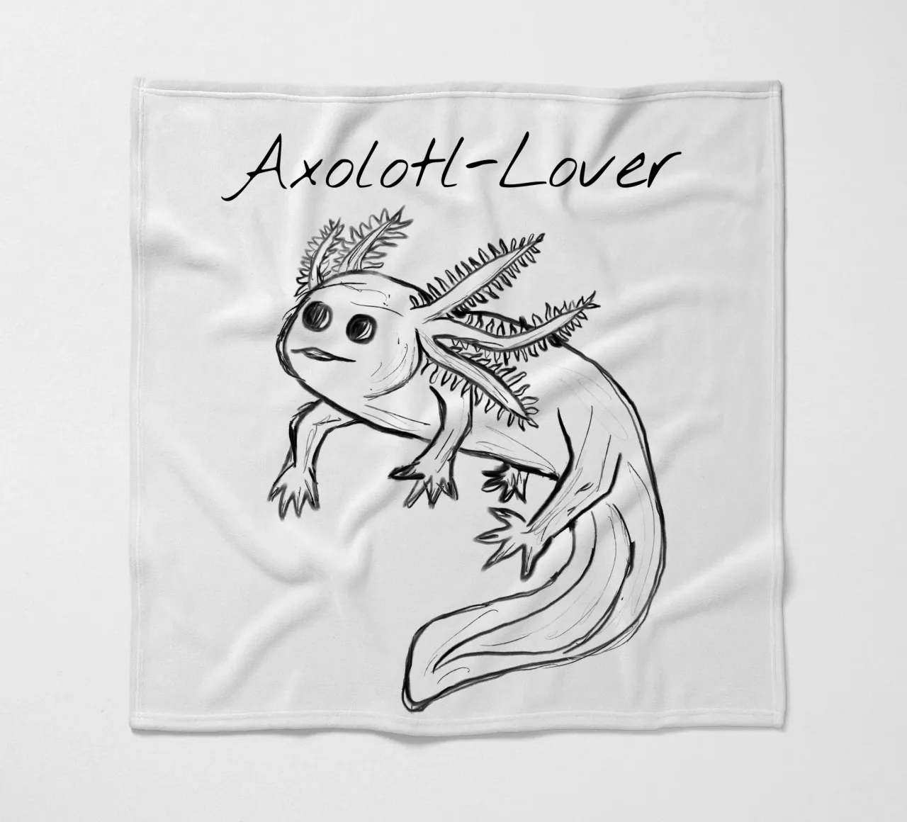 Amante degli Axolotl coperta in pile da words-in-frames