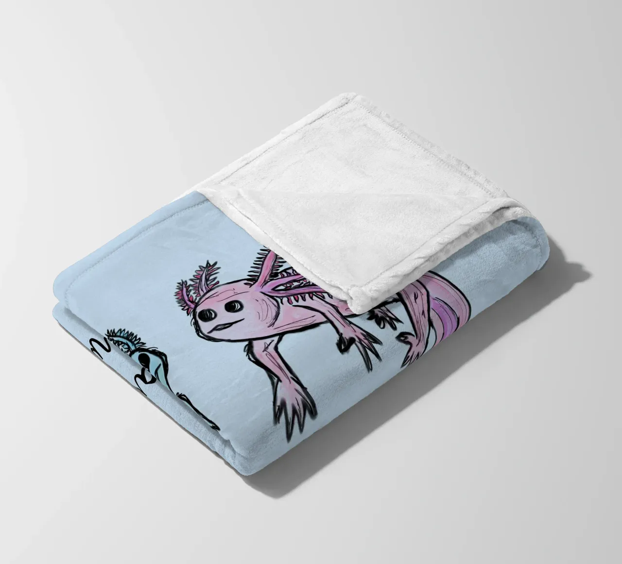 Amante degli Axolotl coperta in pile da words-in-frames