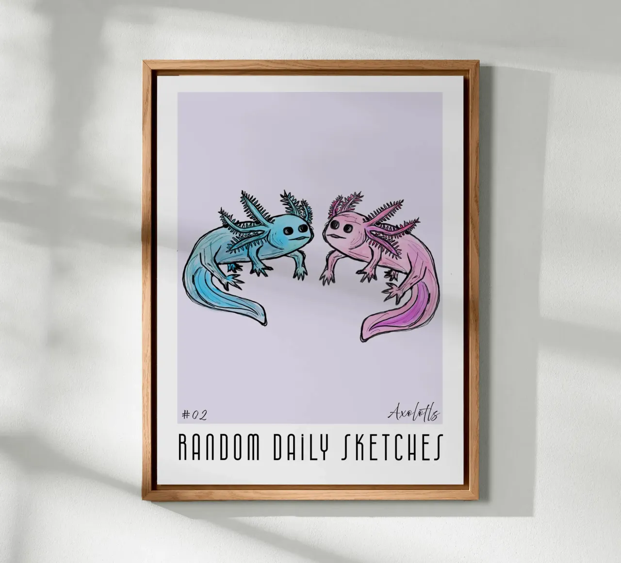 Amante degli Axolotl alluminio dibond da words-in-frames