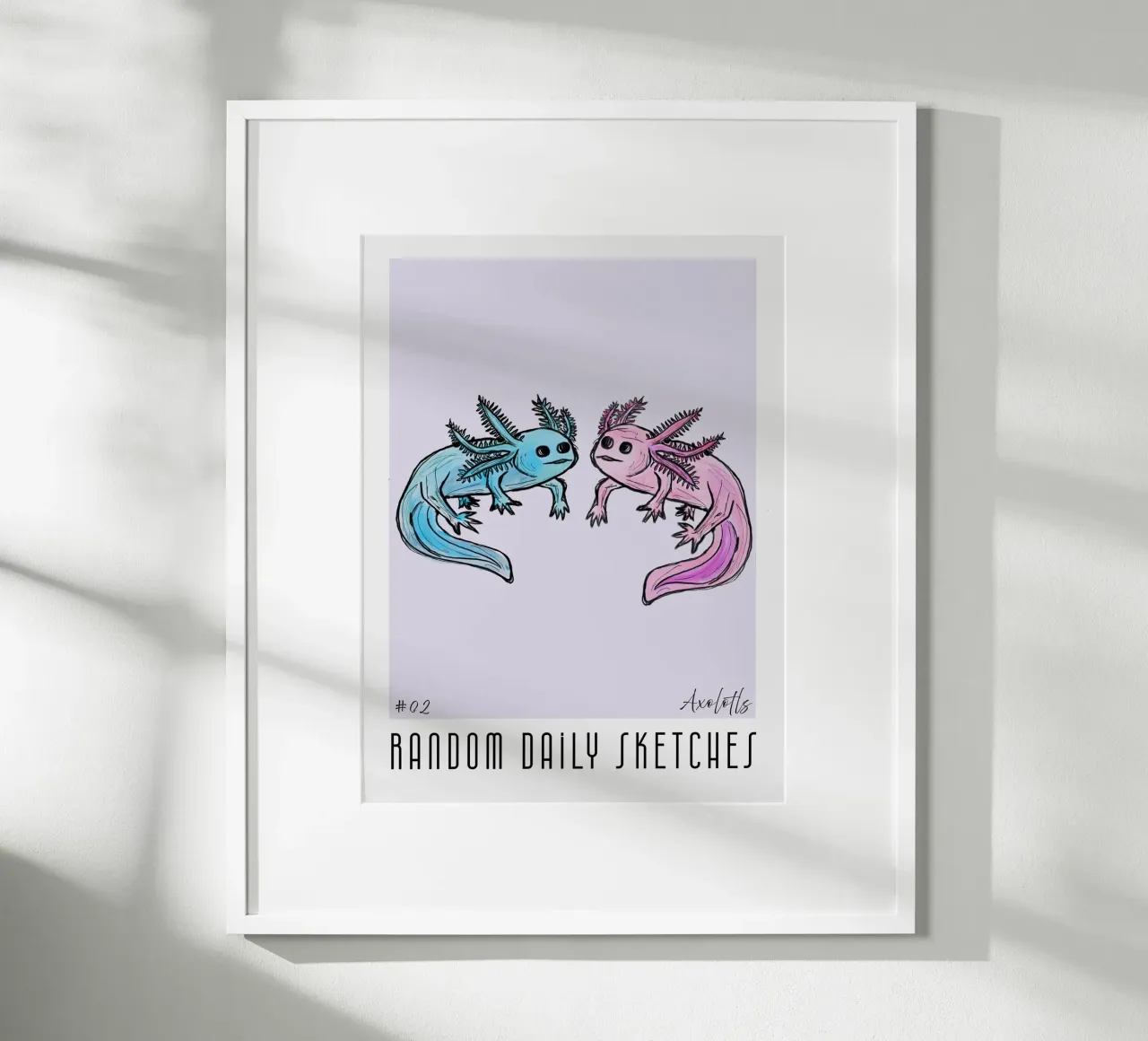 Amante degli Axolotl carta hahnemühle da words-in-frames