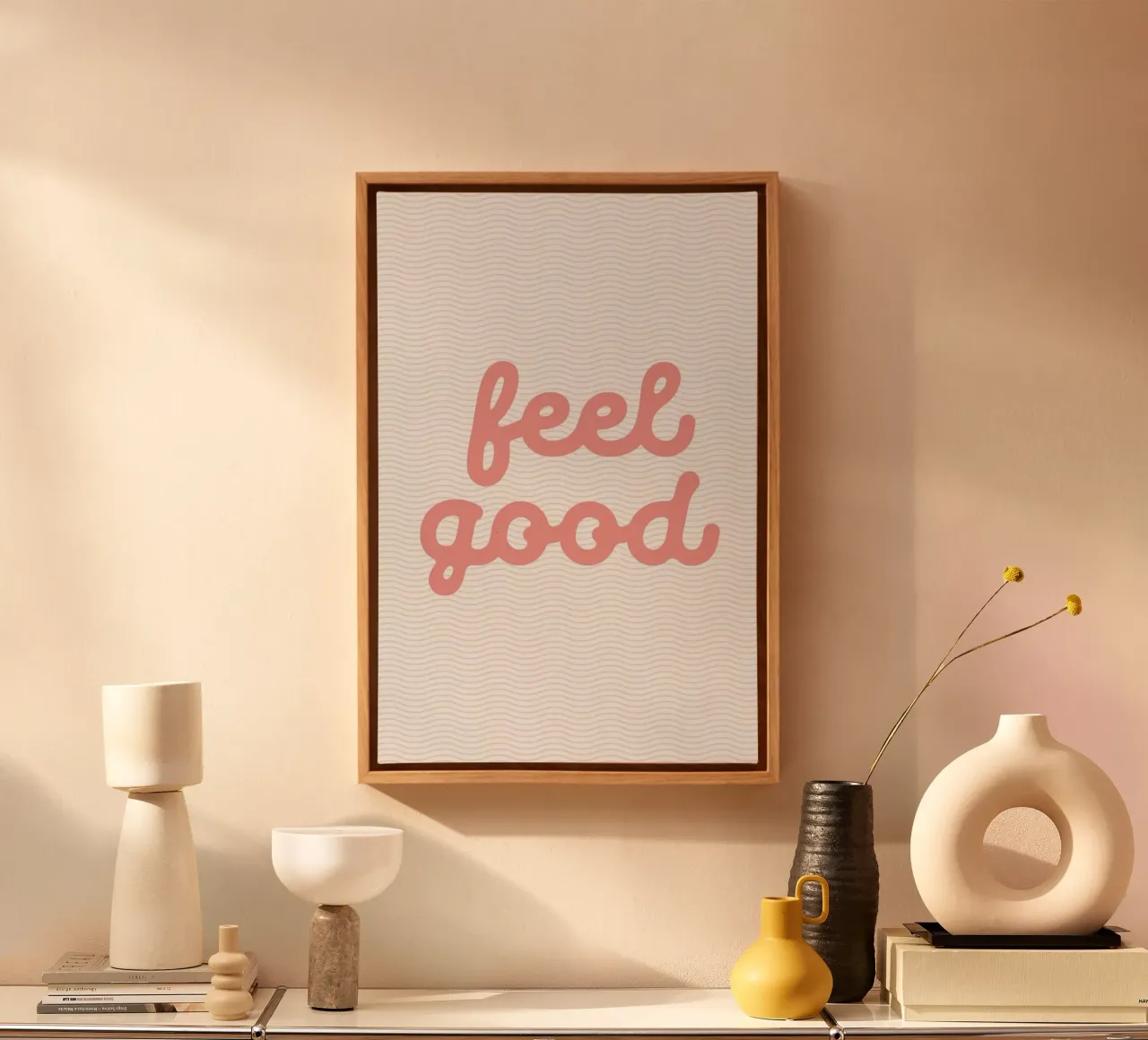 Feel Good Optimistic Typography Design canvas by THE MOTIVATED TYPE