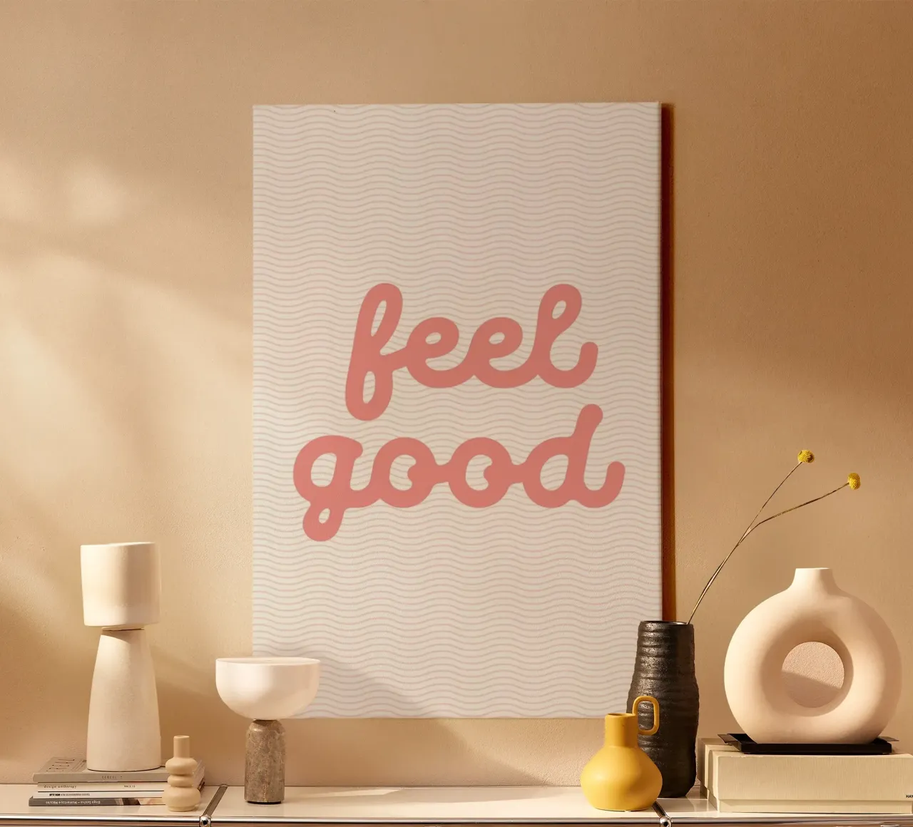 Feel Good Optimistic Typography Design canvas by THE MOTIVATED TYPE