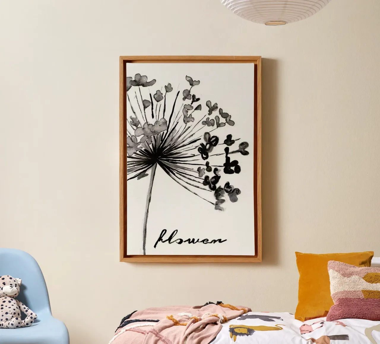 Flower tela con Cornice a cassetta da Nathys_illustration