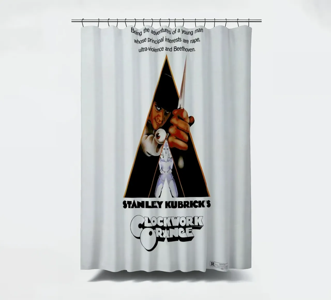 ‘A Clockwork Orange’ Retro Movie Poster tenda da doccia da Gallery Print and Art Limited
