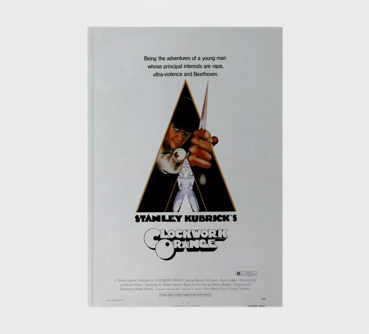 ‘A Clockwork Orange’ Retro Movie Poster notebook by Gallery Print and Art Limited