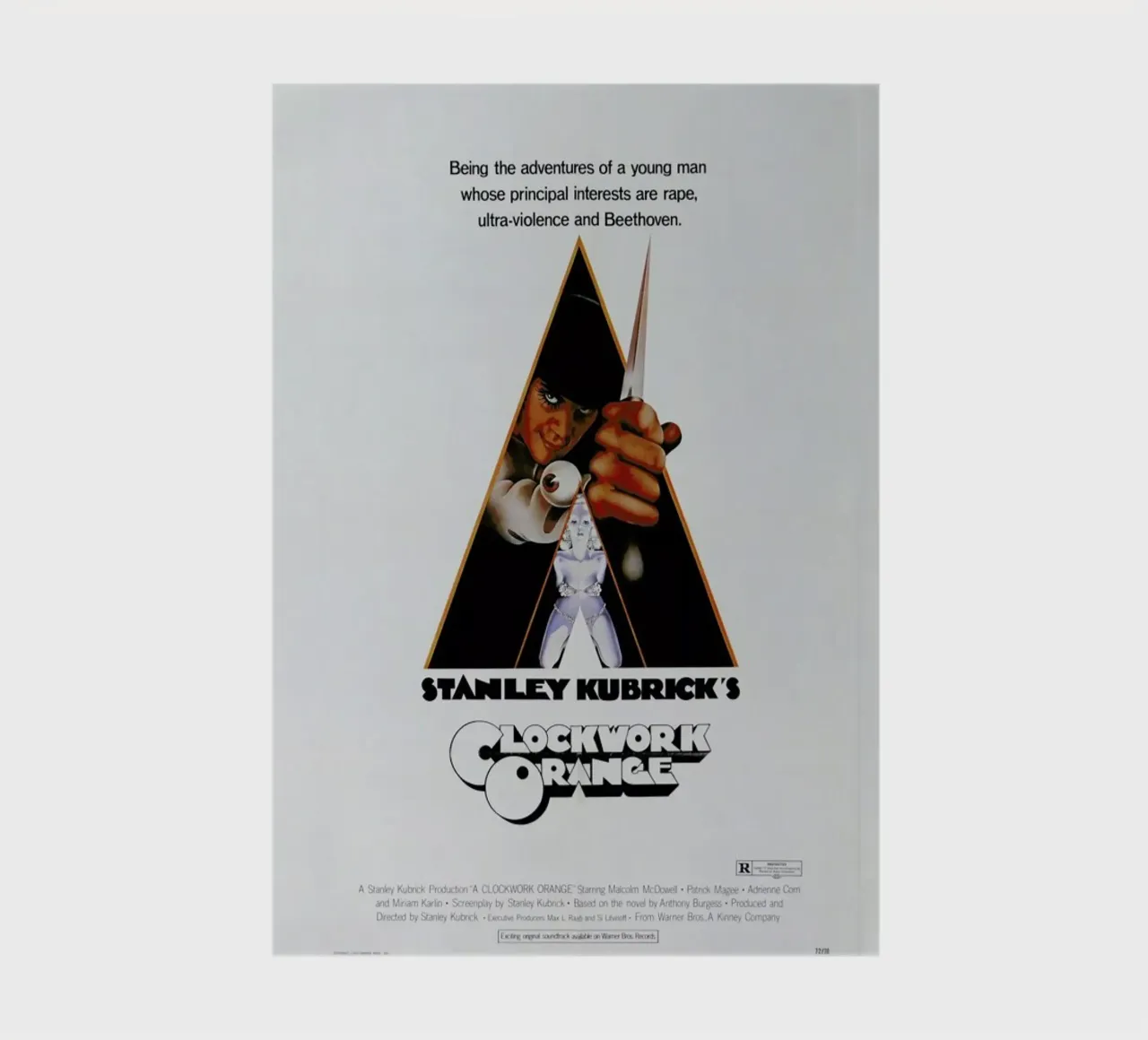 ‘A Clockwork Orange’ Retro Movie Poster notebook by Gallery Print and Art Limited