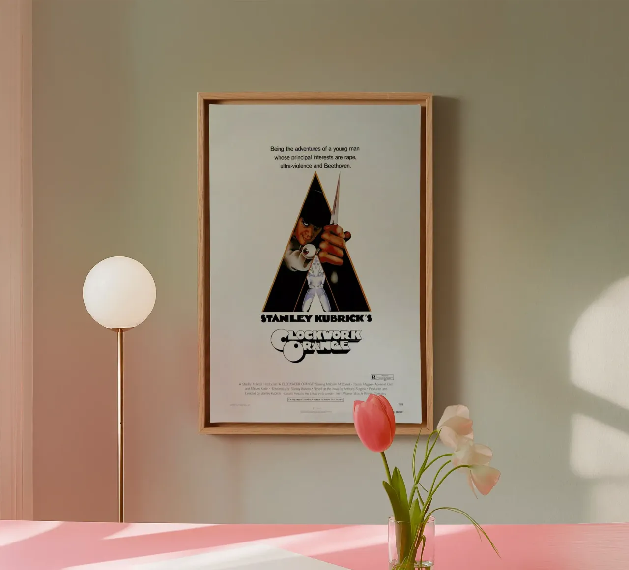 ‘A Clockwork Orange’ Retro Movie Poster tela da Gallery Print and Art Limited